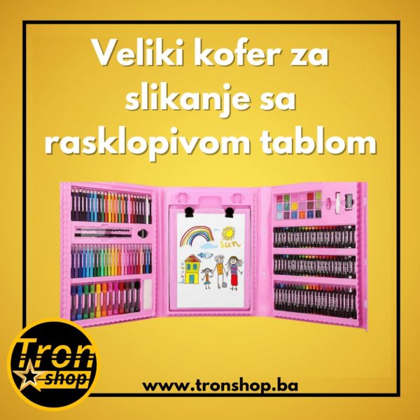 Kofer za slikanje i bojenje sa rasklopivom tablom