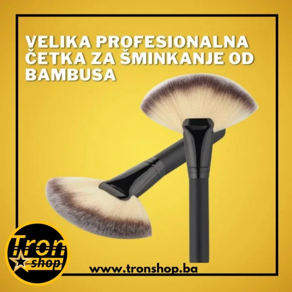 Velika profi četka za šminkanje od bambusa