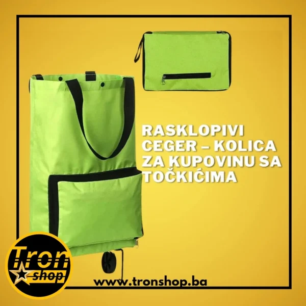 Rasklopivi ceger – kolica za kupovinu sa točkićima