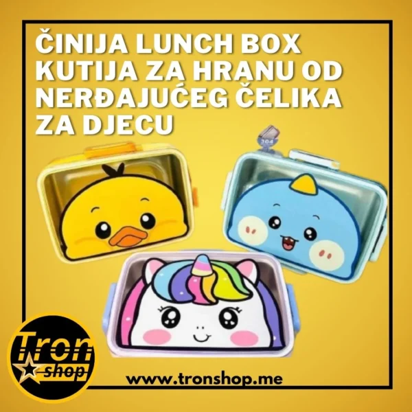 Činija lunch box kutija za hranu od nerđajućeg čelika za djecu