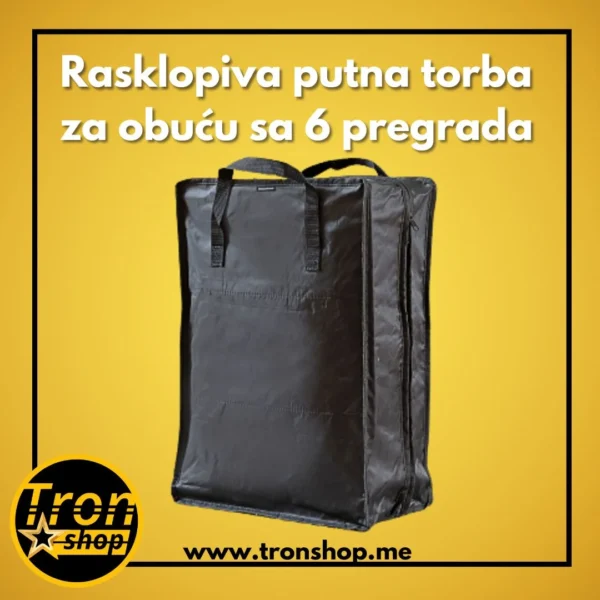 Rasklopiva putna torba za obuću sa 6 pregrada