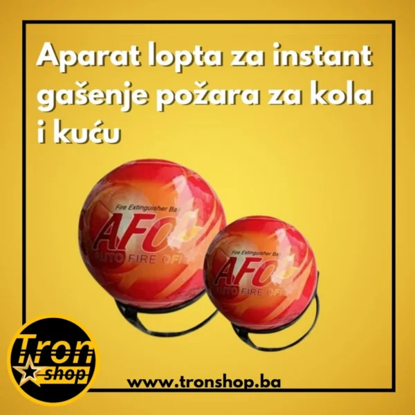 Aparat lopta za instant gašenje požara za kola i kuću