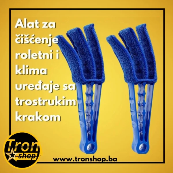 Alat za čišćenje roletni i klima uredjaje sa trostrukim krakom