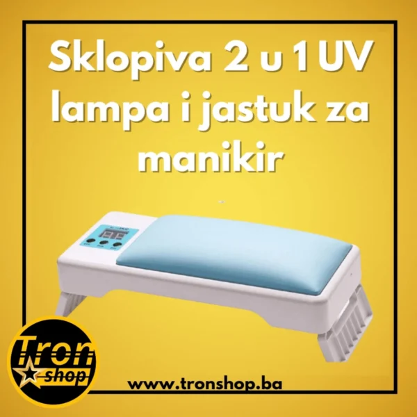 Sklopiva 2u1 UV lampa i jastuk za manikir