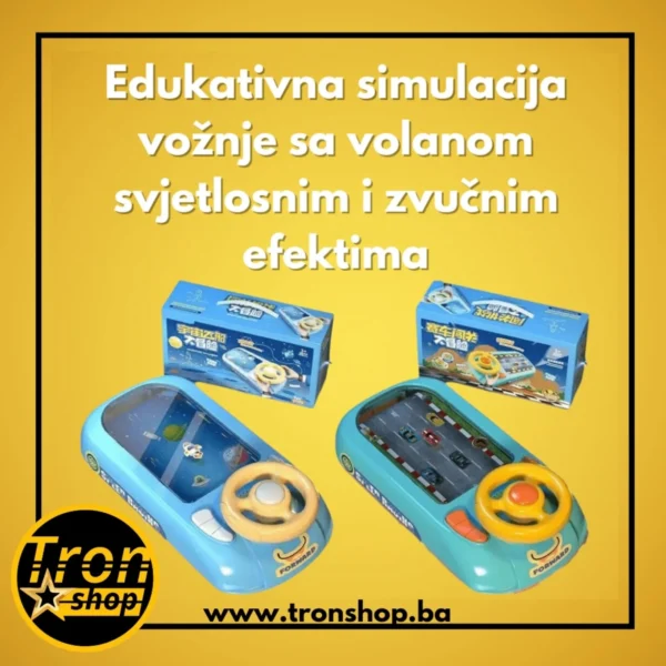 Edukativna simulacija vožnje sa volanom svjetlosnim i zvučnim efektima