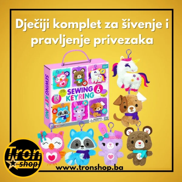 Dječiji komplet za šivenje i pravljenje privezaka