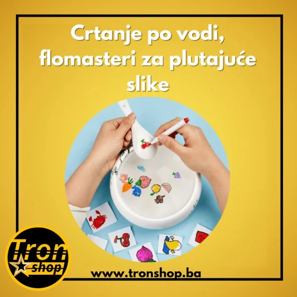 Crtanje po vodi, flomasteri za plutajuće slike