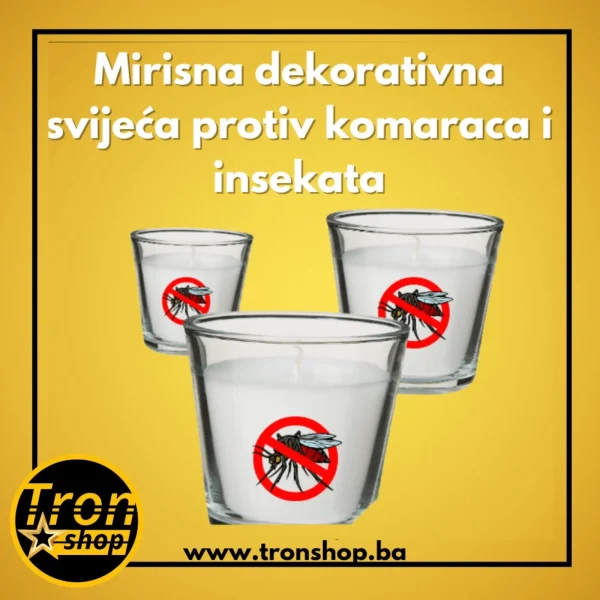 Mirisna dekorativna svijeća protiv komaraca i insekata