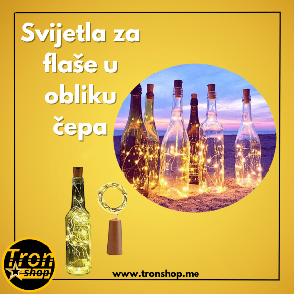 Svijetla za flaše u obliku čepa