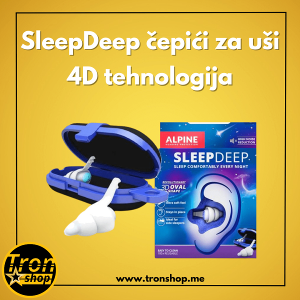 SleepDeep čepići za uši- 4D tehnologija