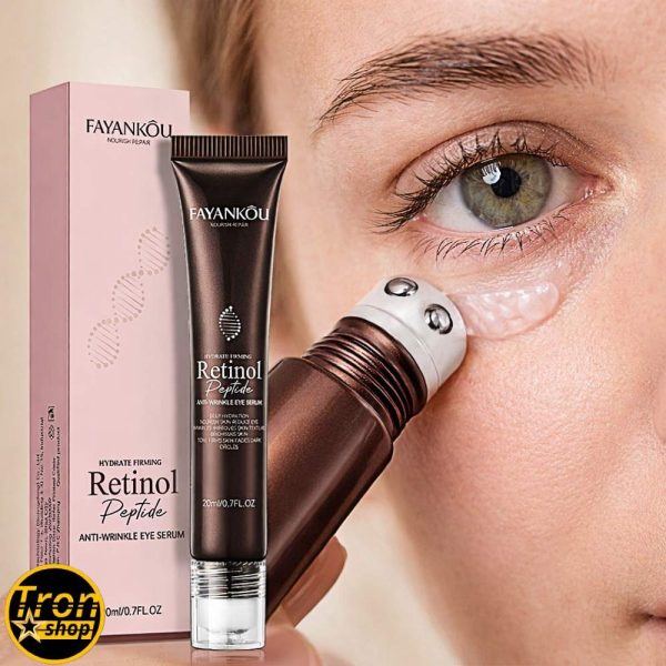 Organski retinol serum za područje oko očiju sa metalnim kuglicama za masažu