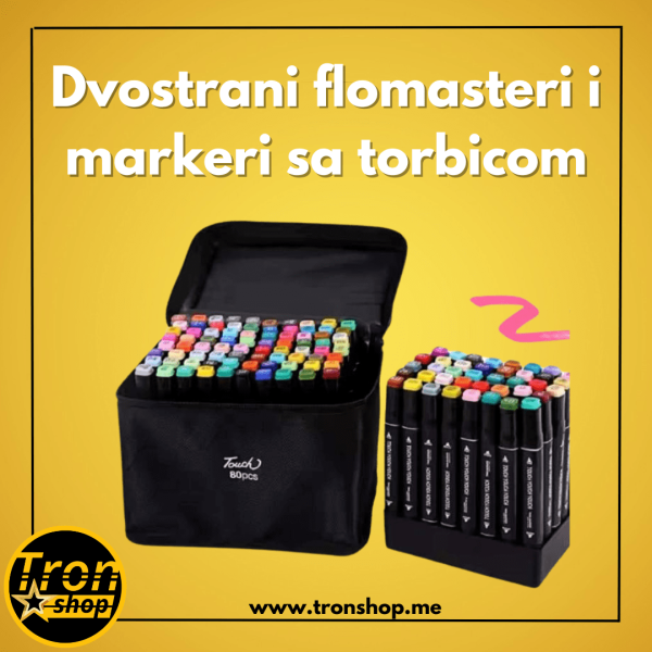 Dvostrani flomasteri i markeri sa torbicom