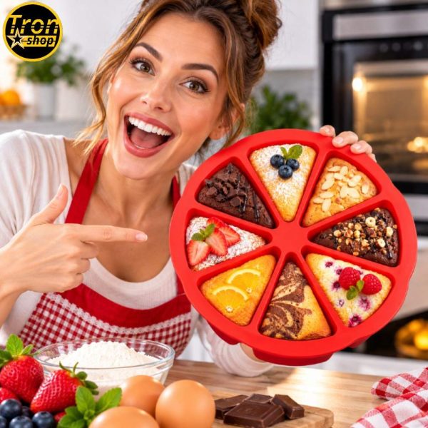 Silikonski Kalup za Kolače i Torte – 8 Trouglastih Parčića