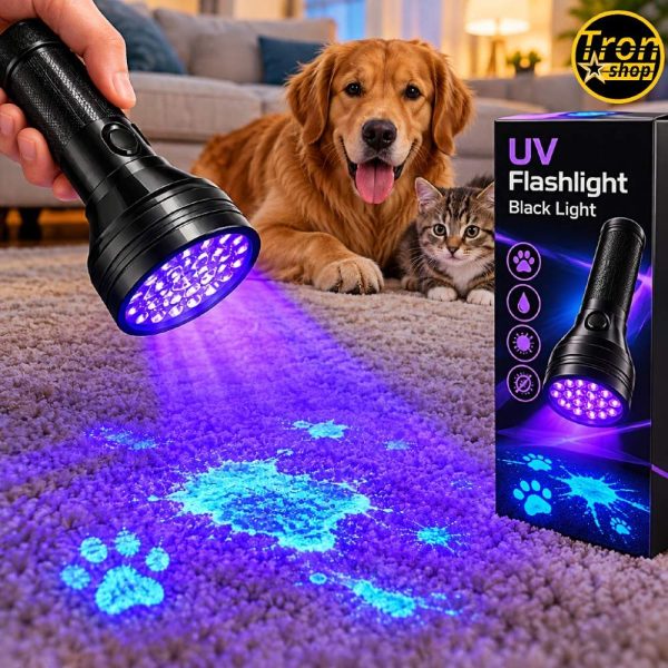 UV LED Lampa za Kućne Ljubimce – Mini UV Lampa za Otkrivanje Mrlja i Tragova